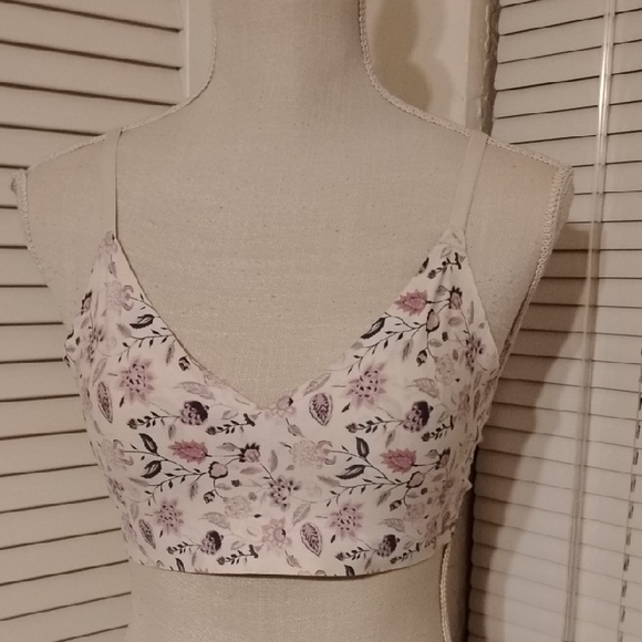 Lucky Brand Other - Lucky Brand Floral Print Bra - Cream and Purple